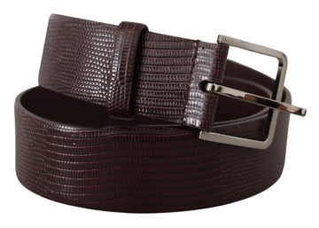 Dolce & Gabbana Dark Brown Calf Leather Silver Logo Metal Buckle Belt - Beyzy Store - Dolce & Gabbana