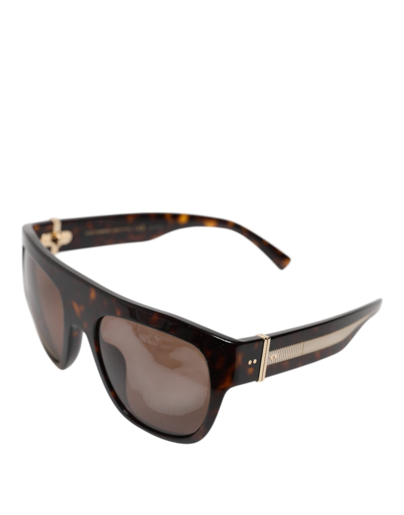 Dolce & Gabbana Dark Brown Havana DG4398F Square Frame Eyewear Sunglasses - Beyzy Store - Dolce & Gabbana