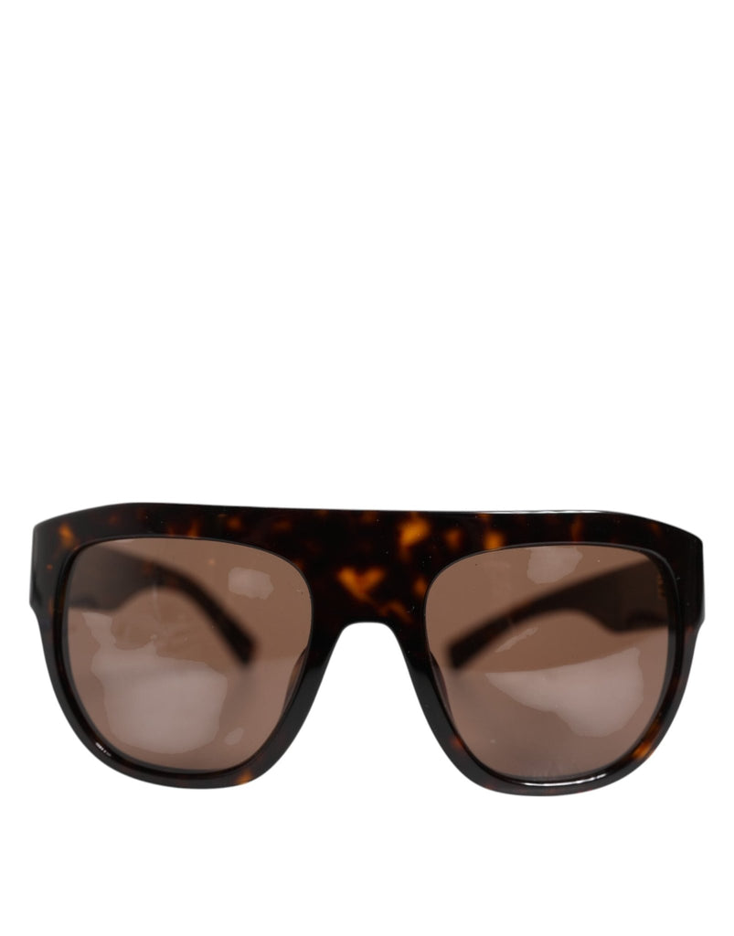 Dolce & Gabbana Dark Brown Havana DG4398F Square Frame Eyewear Sunglasses - Beyzy Store - Dolce & Gabbana