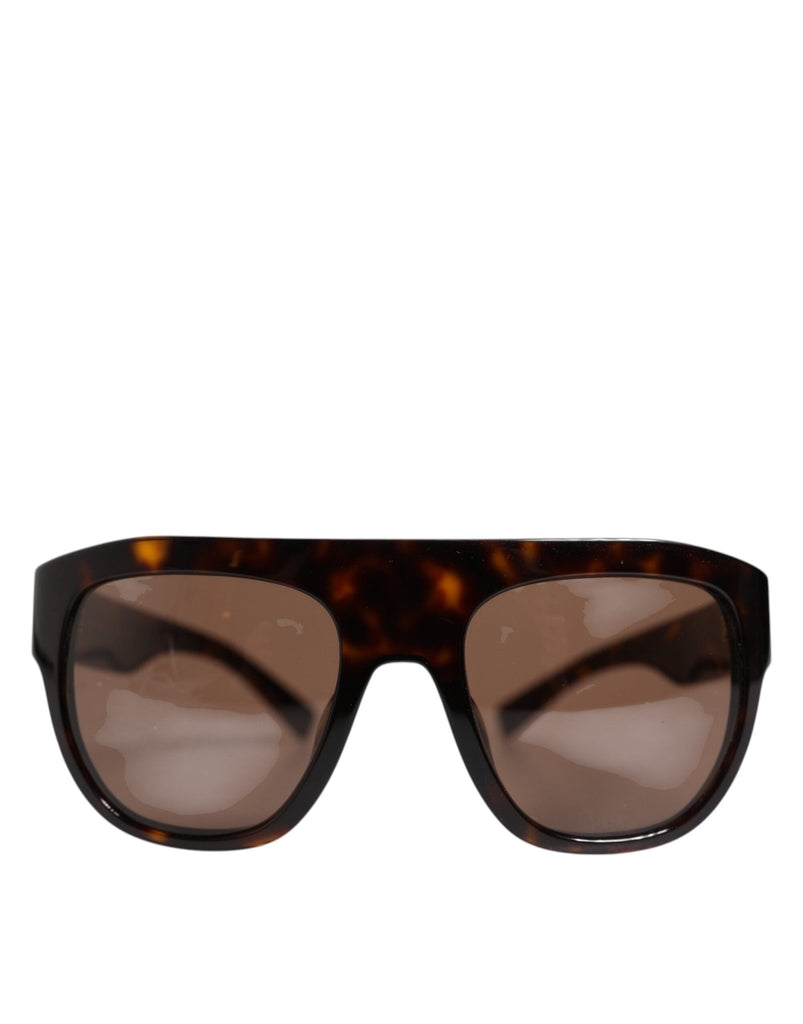 Dolce & Gabbana Dark Brown Havana DG4398F Square Frame Eyewear Sunglasses - Beyzy Store - Dolce & Gabbana