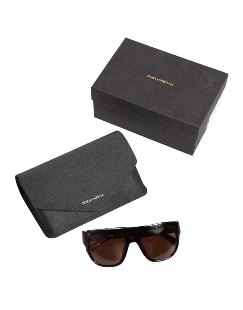 Dolce & Gabbana Dark Brown Havana DG4398F Square Frame Eyewear Sunglasses - Beyzy Store - Dolce & Gabbana