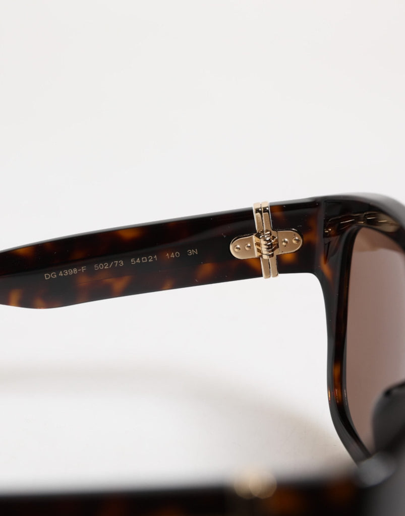 Dolce & Gabbana Dark Brown Havana DG4398F Square Frame Eyewear Sunglasses - Beyzy Store - Dolce & Gabbana
