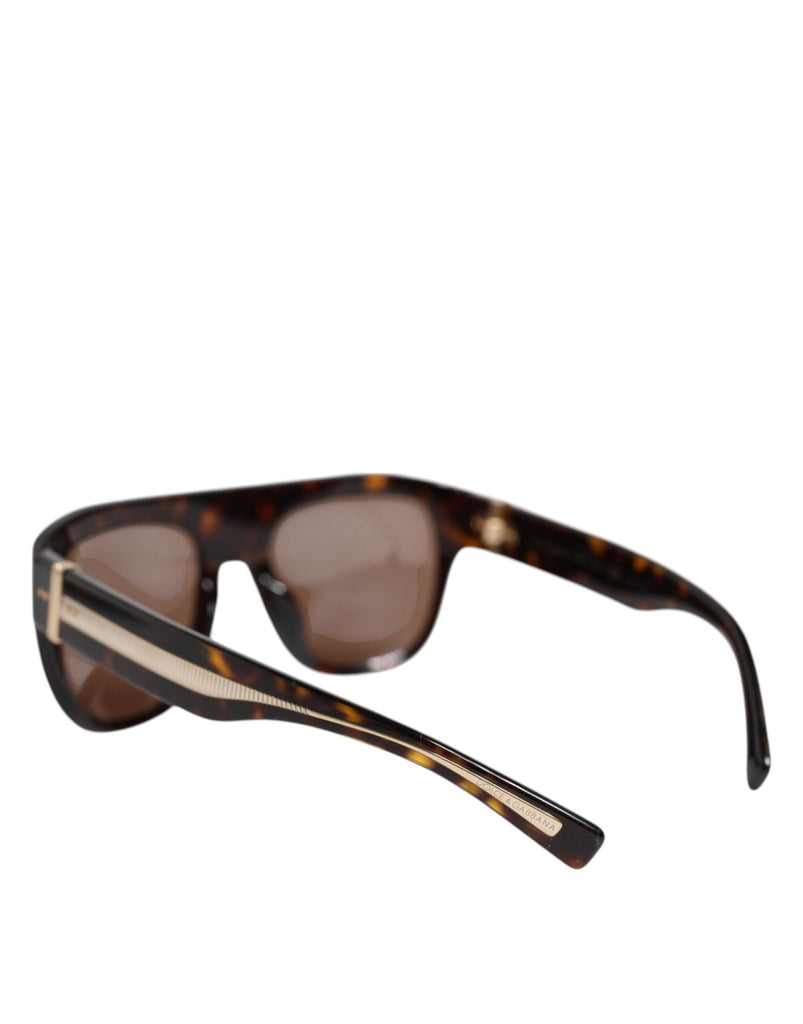 Dolce & Gabbana Dark Brown Havana DG4398F Square Frame Eyewear Sunglasses - Beyzy Store - Dolce & Gabbana