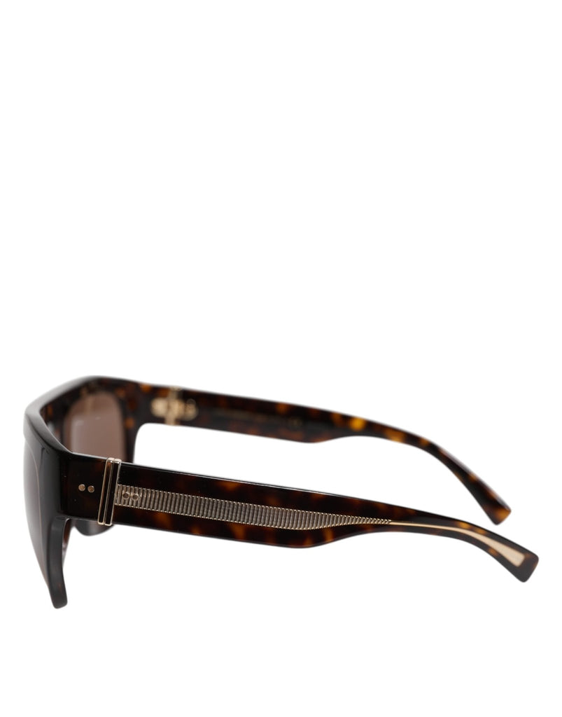 Dolce & Gabbana Dark Brown Havana DG4398F Square Frame Eyewear Sunglasses - Beyzy Store - Dolce & Gabbana