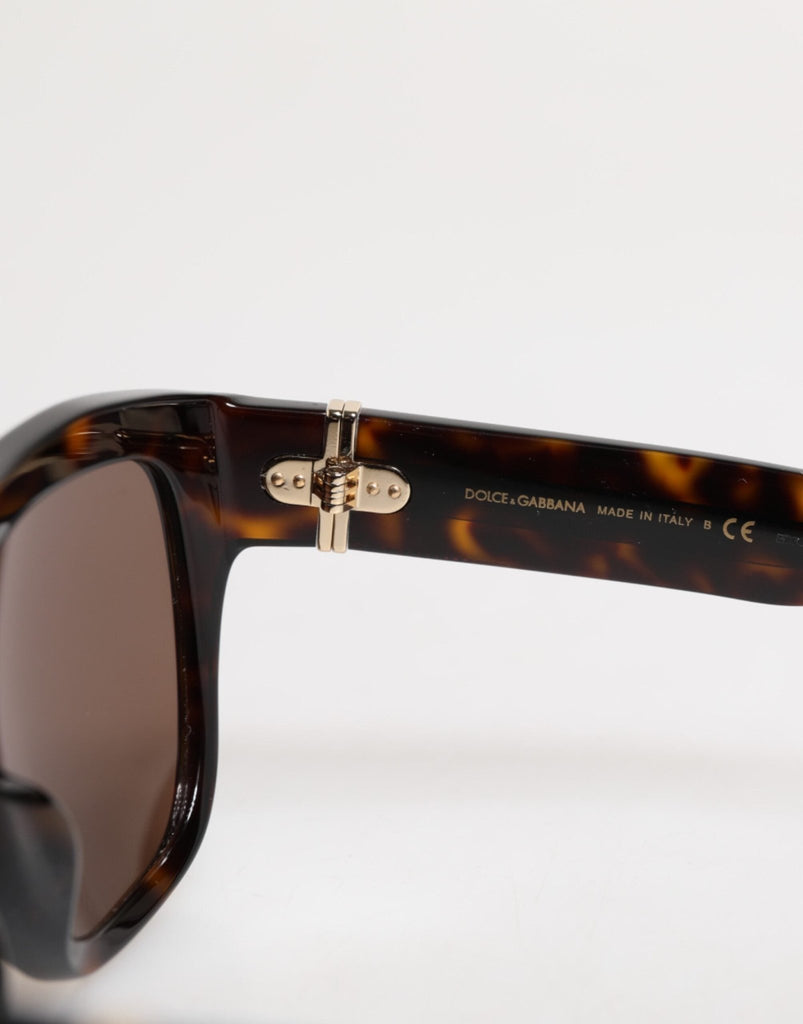 Dolce & Gabbana Dark Brown Havana DG4398F Square Frame Eyewear Sunglasses - Beyzy Store - Dolce & Gabbana