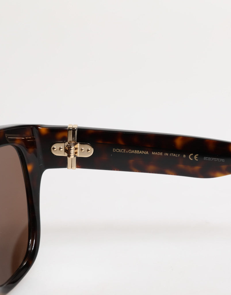 Dolce & Gabbana Dark Brown Havana DG4398F Square Frame Eyewear Sunglasses - Beyzy Store - Dolce & Gabbana