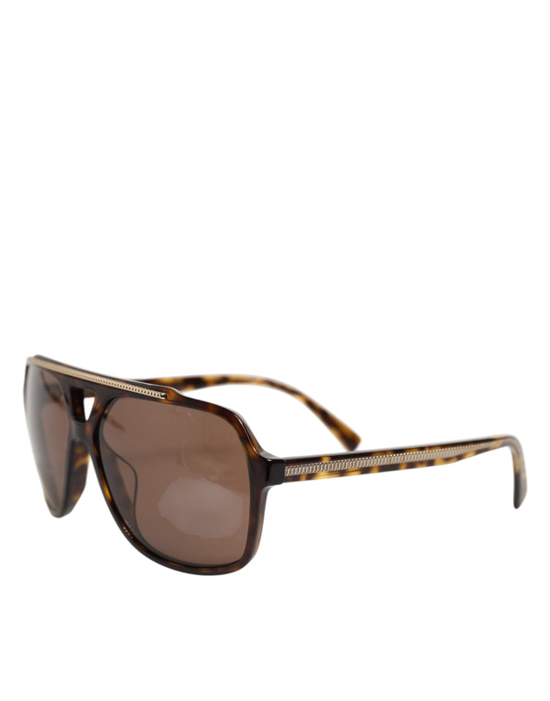 Dolce & Gabbana Dark Brown Tortoise Shell Pilot Frame Sunglasses - Beyzy Store - Dolce & Gabbana
