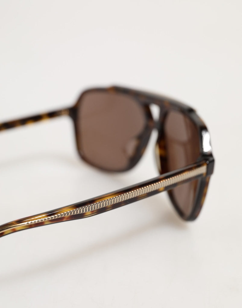 Dolce & Gabbana Dark Brown Tortoise Shell Pilot Frame Sunglasses - Beyzy Store - Dolce & Gabbana