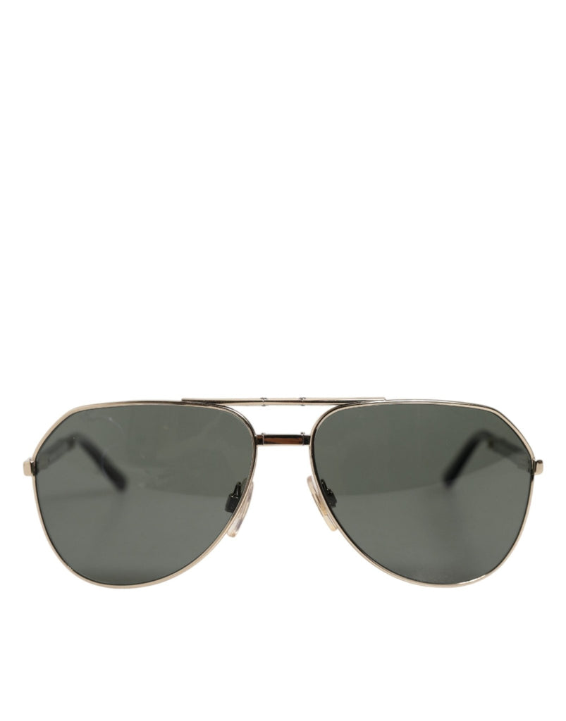 Dolce & Gabbana DG2106K Black Gold Plated Polarized MetalFrame Sunglasses - Beyzy Store - Dolce & Gabbana