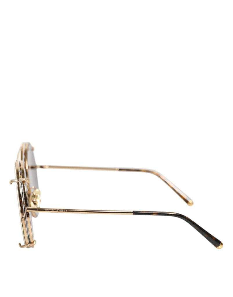Dolce & Gabbana DG2198 Brown Leopard Print Gradient Round Sunglasses - Beyzy Store - Dolce & Gabbana
