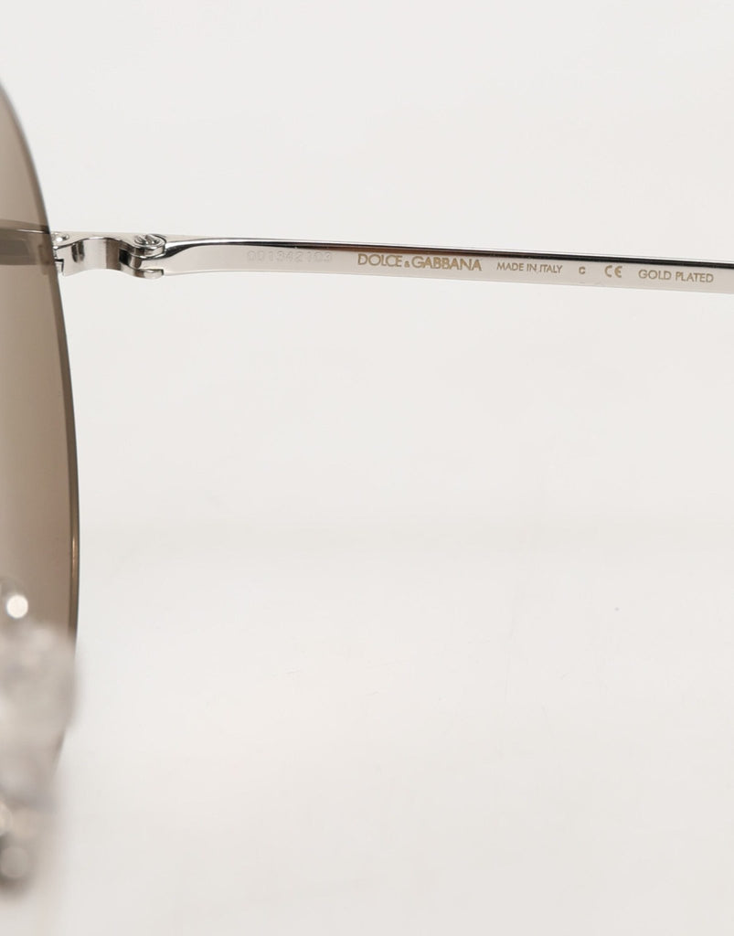 Dolce & Gabbana DG2215K Silver Metal Round Shades Eyewear Sunglasses - Beyzy Store - Dolce & Gabbana
