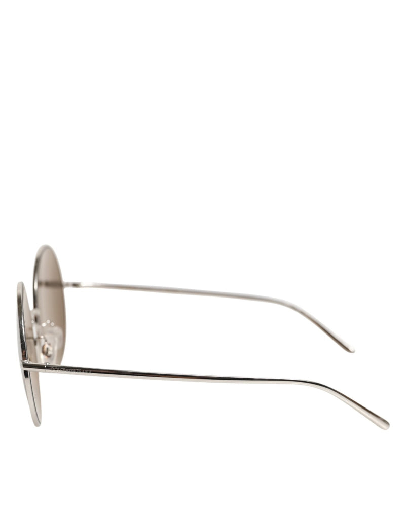 Dolce & Gabbana DG2215K Silver Metal Round Shades Eyewear Sunglasses - Beyzy Store - Dolce & Gabbana