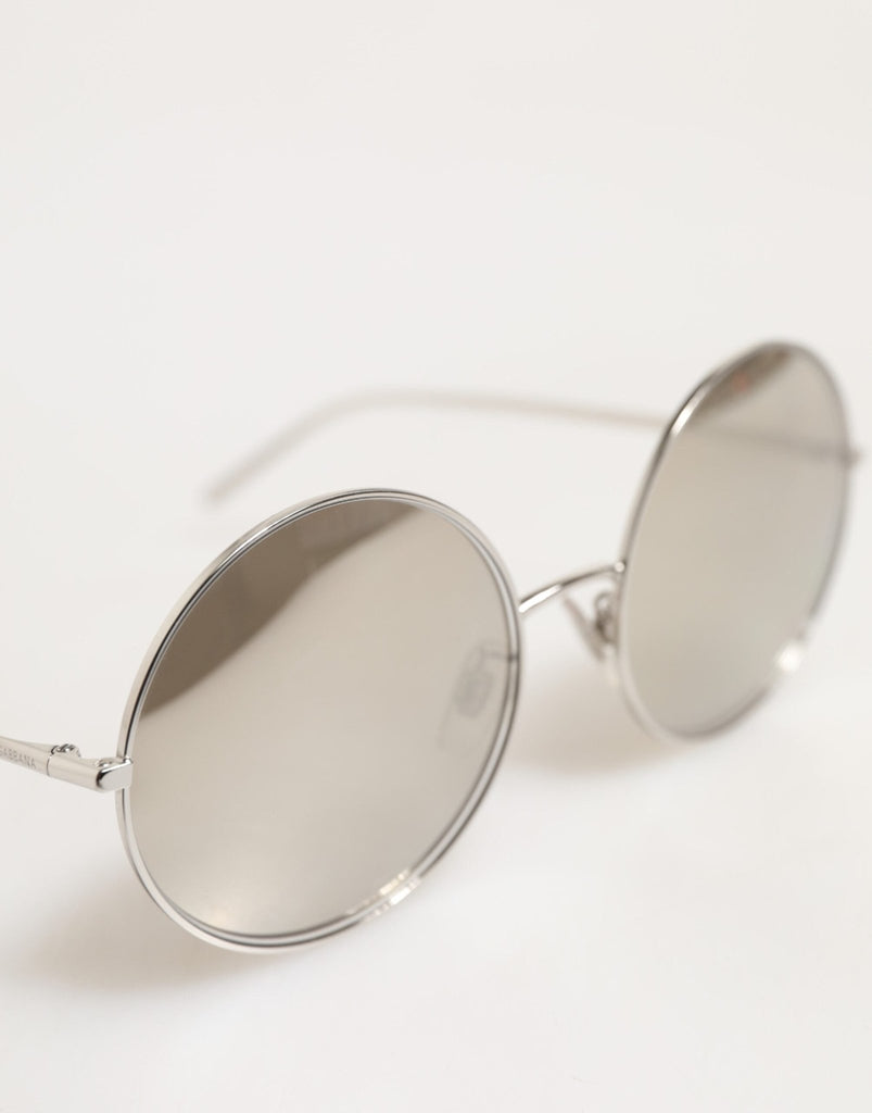 Dolce & Gabbana DG2215K Silver Metal Round Shades Eyewear Sunglasses - Beyzy Store - Dolce & Gabbana