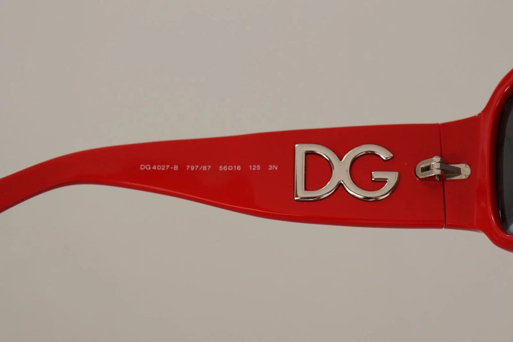 Dolce & Gabbana DG4027 Red Crystal Black Lens Shades Sunglasses - Beyzy Store - Dolce & Gabbana