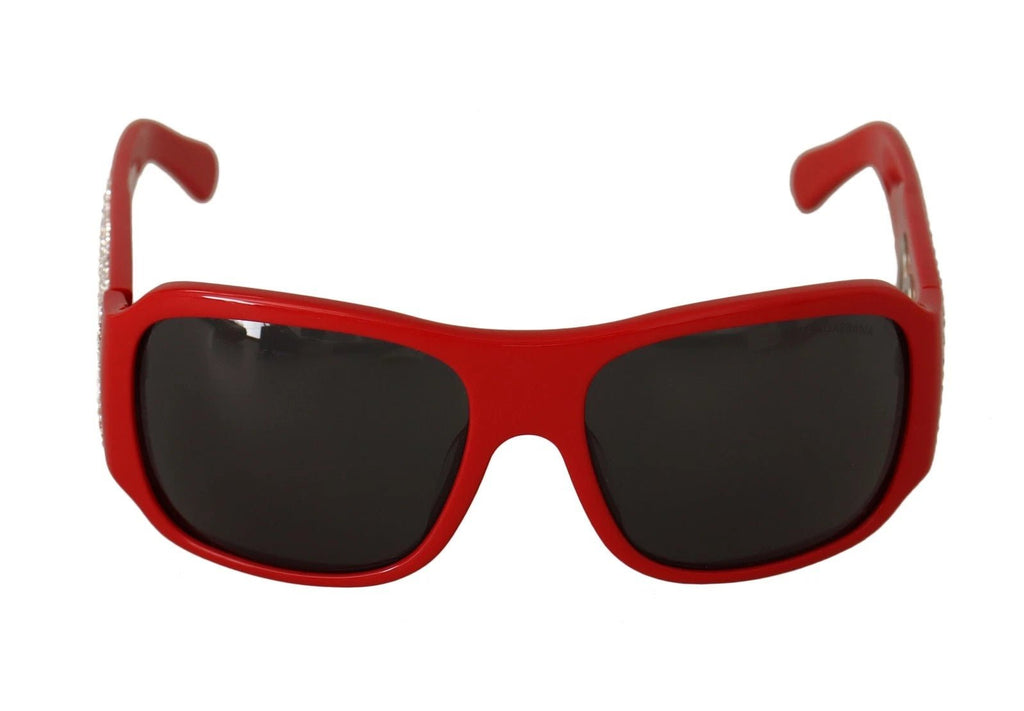 Dolce & Gabbana DG4027 Red Crystal Black Lens Shades Sunglasses - Beyzy Store - Dolce & Gabbana