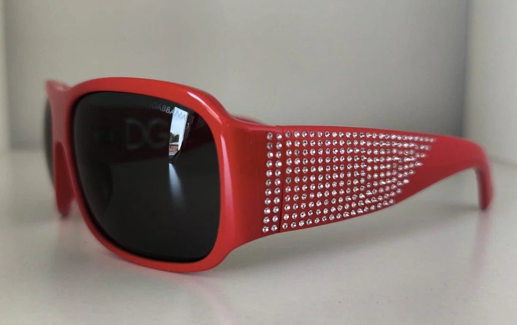 Dolce & Gabbana DG4027 Red Crystal Black Lens Shades Sunglasses - Beyzy Store - Dolce & Gabbana