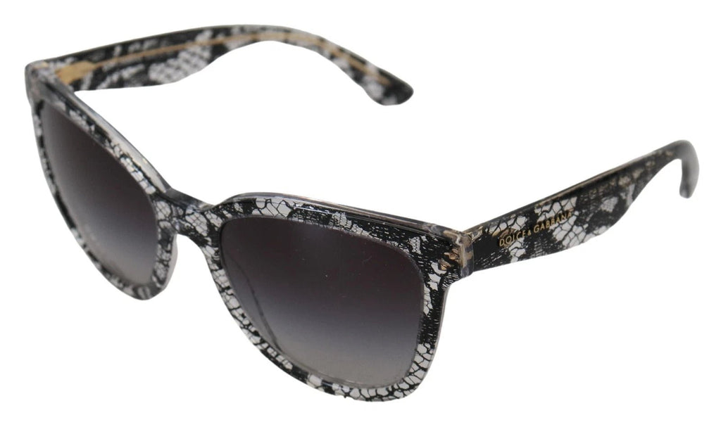 Dolce & Gabbana DG4190 Black Lace Acetate Crystal Round Sunglasses - Beyzy Store - Dolce & Gabbana