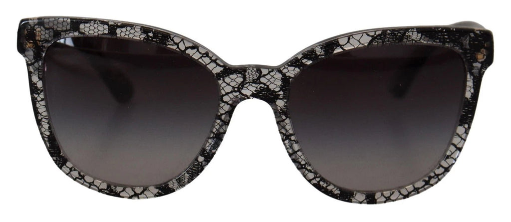 Dolce & Gabbana DG4190 Black Lace Acetate Crystal Round Sunglasses - Beyzy Store - Dolce & Gabbana