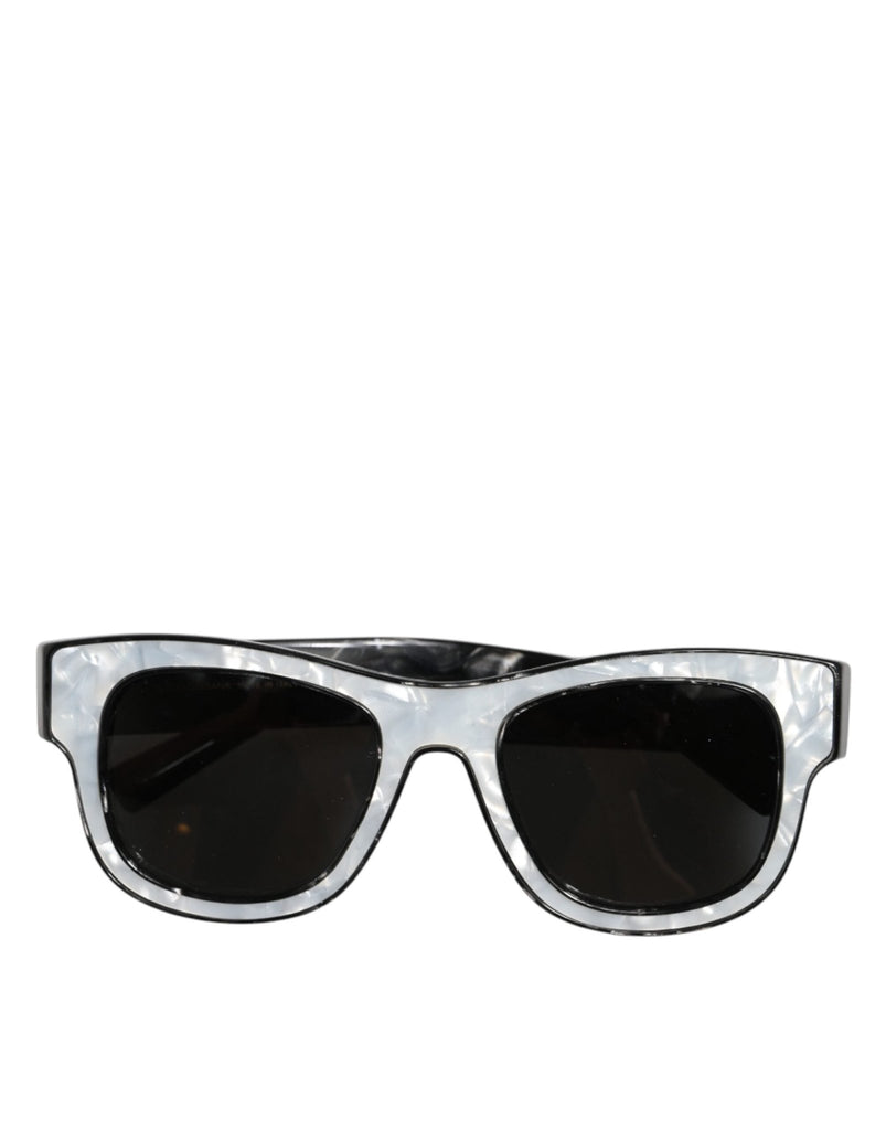 Dolce & Gabbana DG4379F Pearl White Acetate Frame Shades Sunglasses - Beyzy Store - Dolce & Gabbana