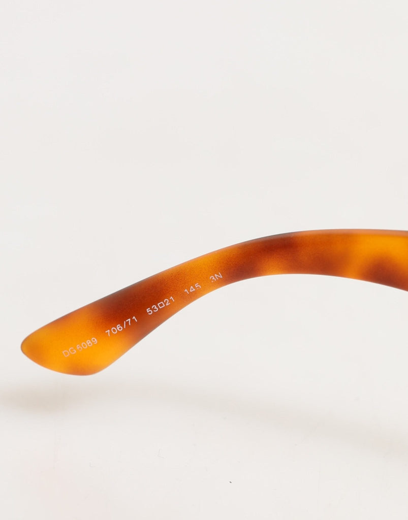 Dolce & Gabbana DG6089 Havana Full Rim Round Lenses Foldable Sunglasses - Beyzy Store - Dolce & Gabbana