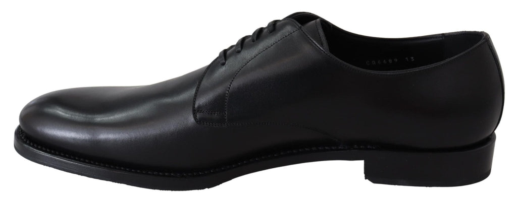 Dolce & Gabbana Elegant Black Leather Derby Dress Shoes - Beyzy Store - Dolce & Gabbana