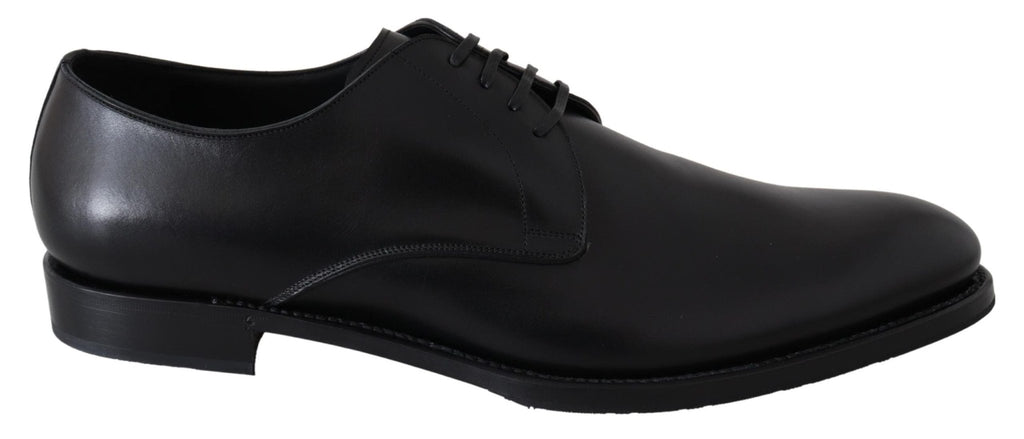 Dolce & Gabbana Elegant Black Leather Derby Dress Shoes - Beyzy Store - Dolce & Gabbana
