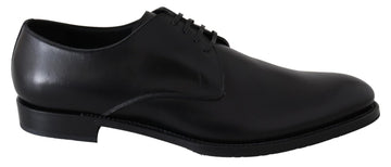 Dolce & Gabbana Elegant Black Leather Derby Dress Shoes - Beyzy Store - Dolce & Gabbana