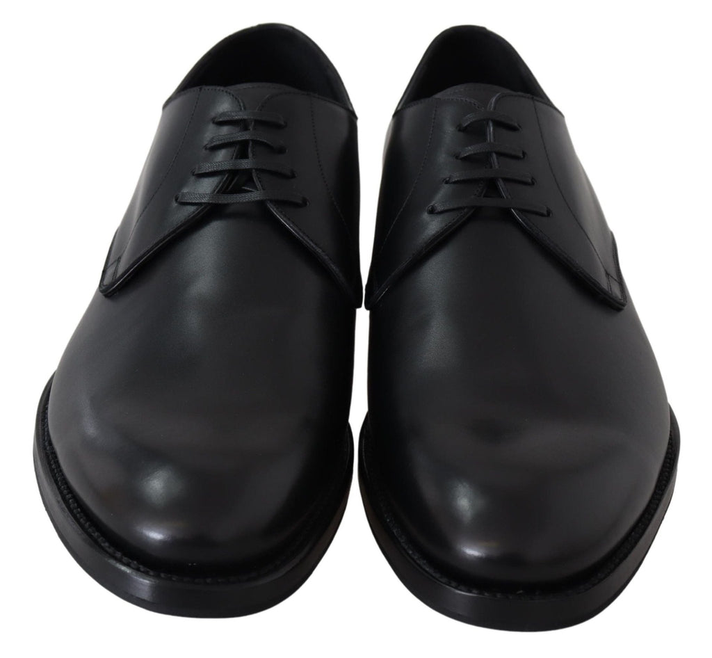 Dolce & Gabbana Elegant Black Leather Derby Dress Shoes - Beyzy Store - Dolce & Gabbana