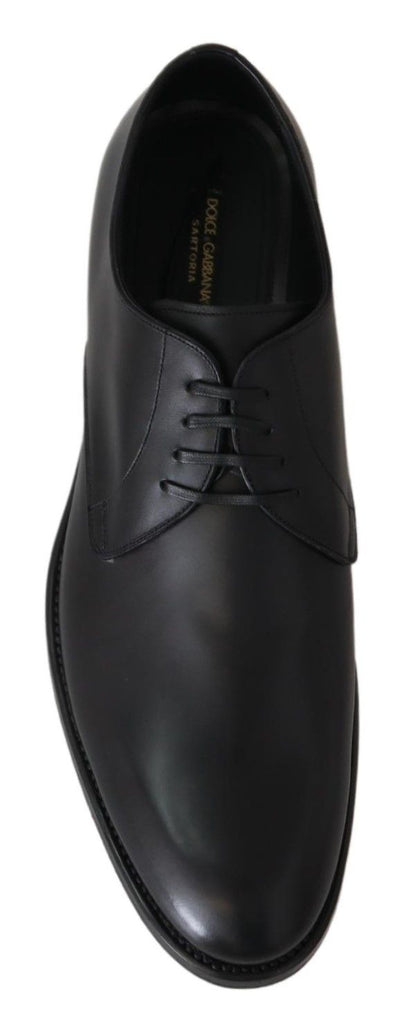 Dolce & Gabbana Elegant Black Leather Derby Dress Shoes - Beyzy Store - Dolce & Gabbana