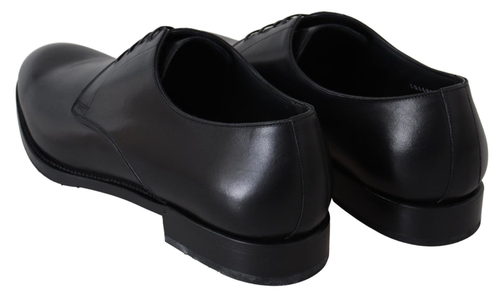 Dolce & Gabbana Elegant Black Leather Derby Dress Shoes - Beyzy Store - Dolce & Gabbana