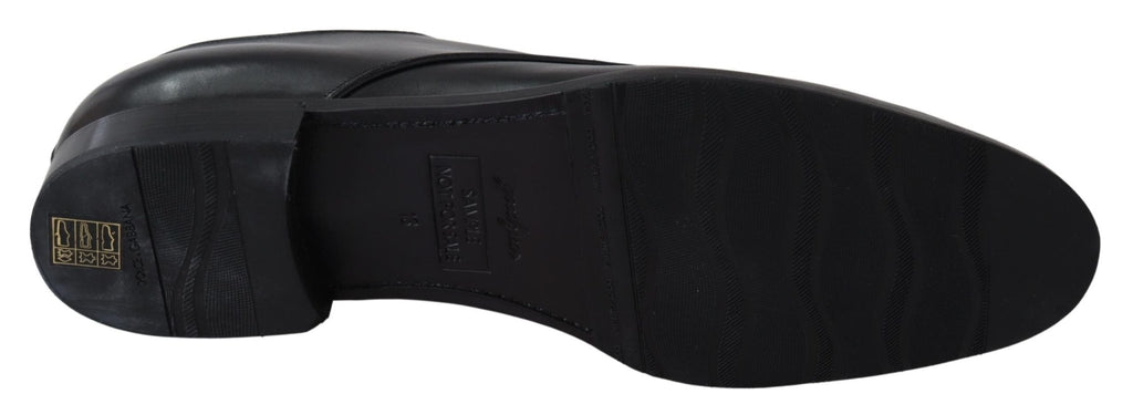 Dolce & Gabbana Elegant Black Leather Derby Dress Shoes - Beyzy Store - Dolce & Gabbana