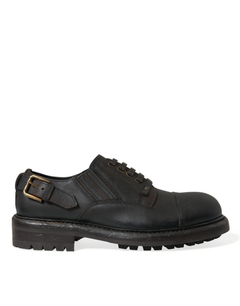 Dolce & Gabbana Elegant Mens Leather Derby Dress Shoes - Beyzy Store - Dolce & Gabbana