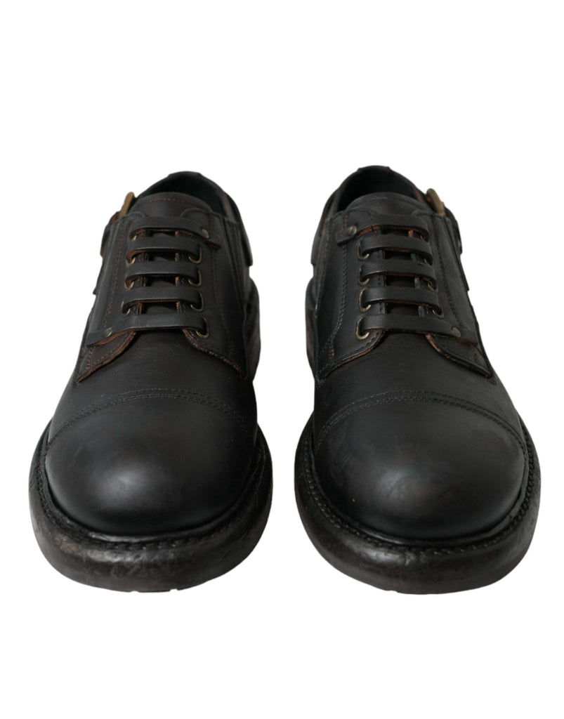 Dolce & Gabbana Elegant Mens Leather Derby Dress Shoes - Beyzy Store - Dolce & Gabbana