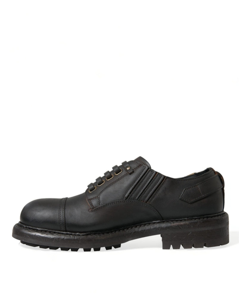 Dolce & Gabbana Elegant Mens Leather Derby Dress Shoes - Beyzy Store - Dolce & Gabbana