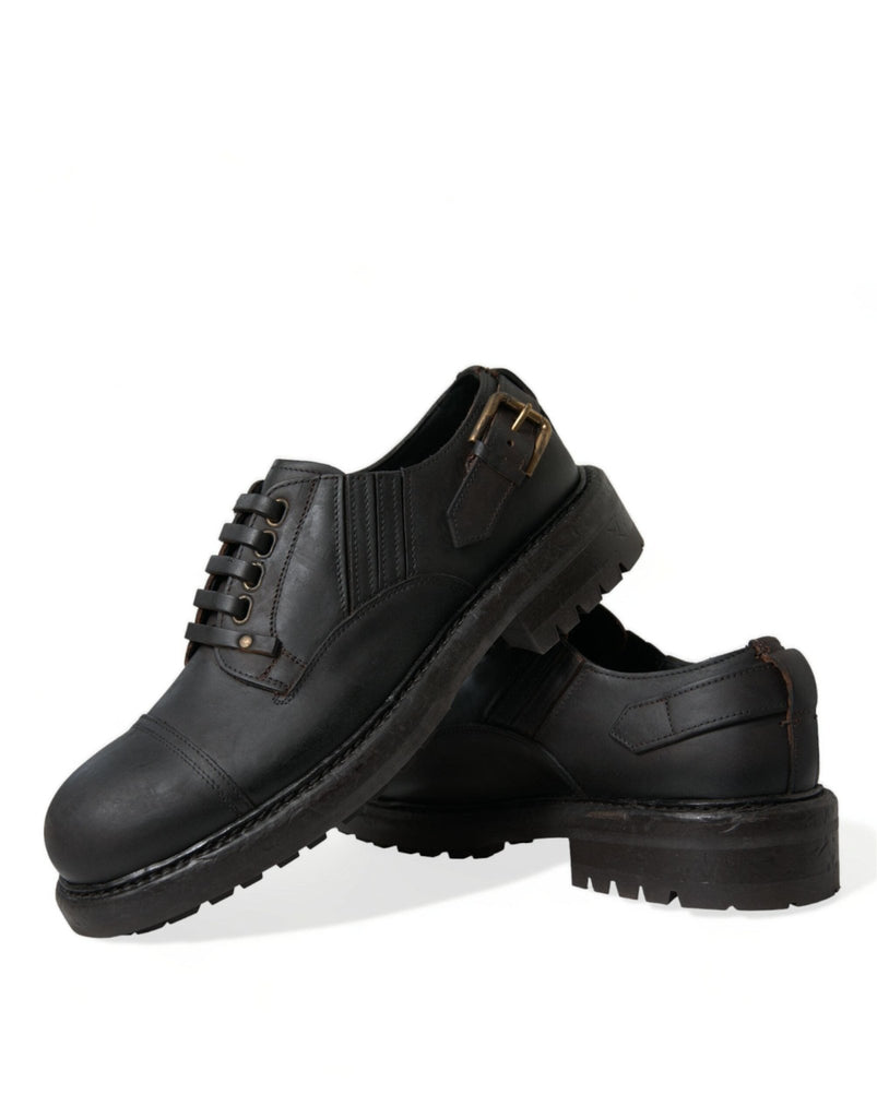 Dolce & Gabbana Elegant Mens Leather Derby Dress Shoes - Beyzy Store - Dolce & Gabbana