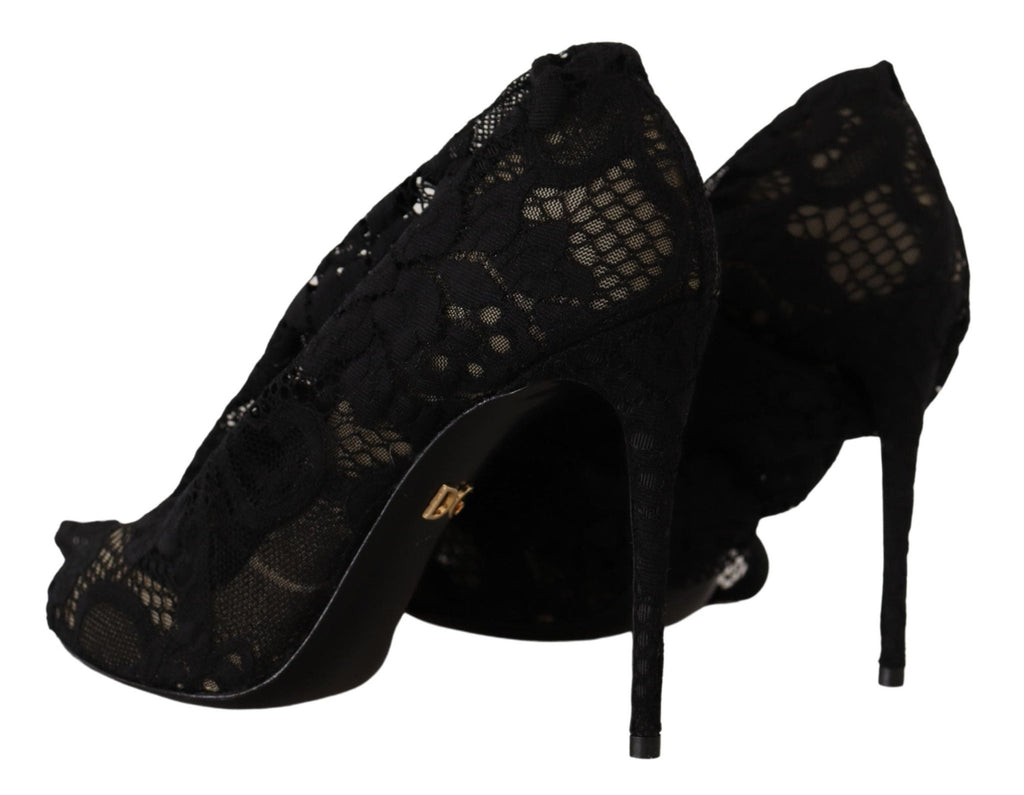 Dolce & Gabbana Elegant Stretch Sock Boots in Sleek Black - Beyzy Store - Dolce & Gabbana