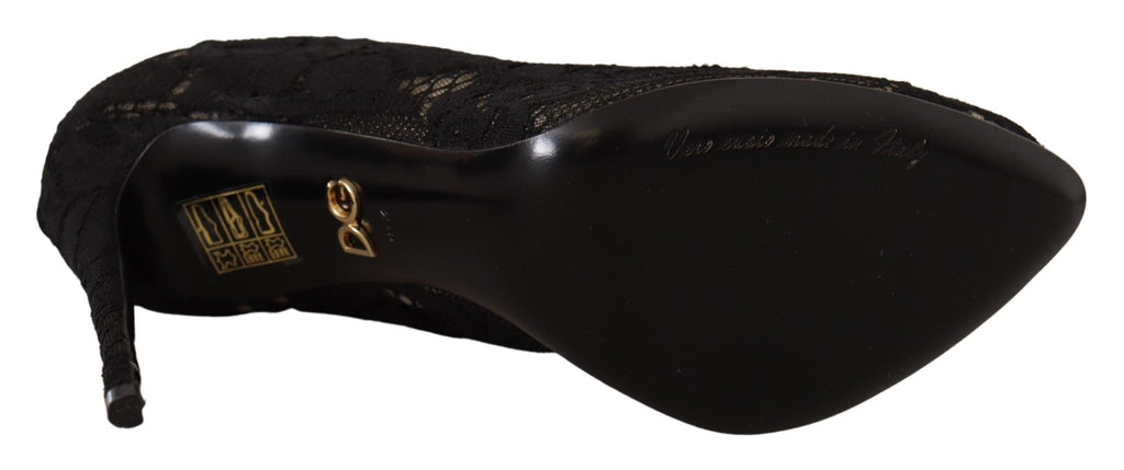 Dolce & Gabbana Elegant Stretch Sock Boots in Sleek Black - Beyzy Store - Dolce & Gabbana