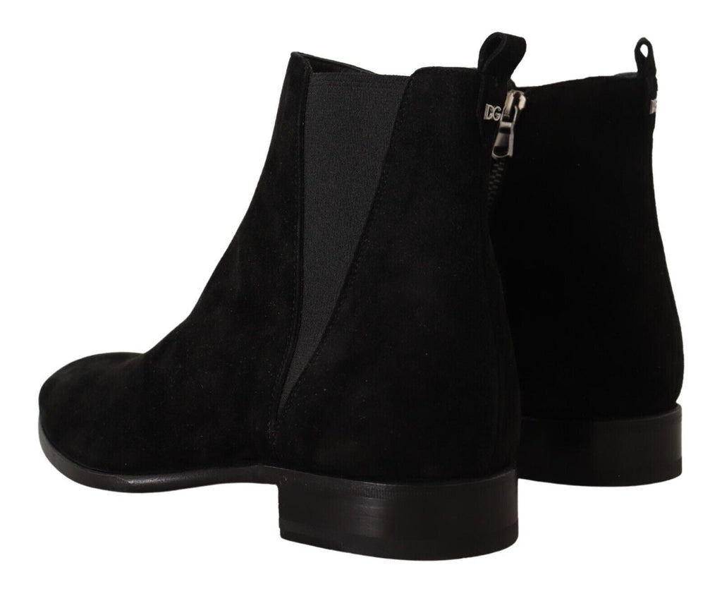 Dolce & Gabbana Elegant Suede Leather Chelsea Boots - Beyzy Store - Dolce & Gabbana
