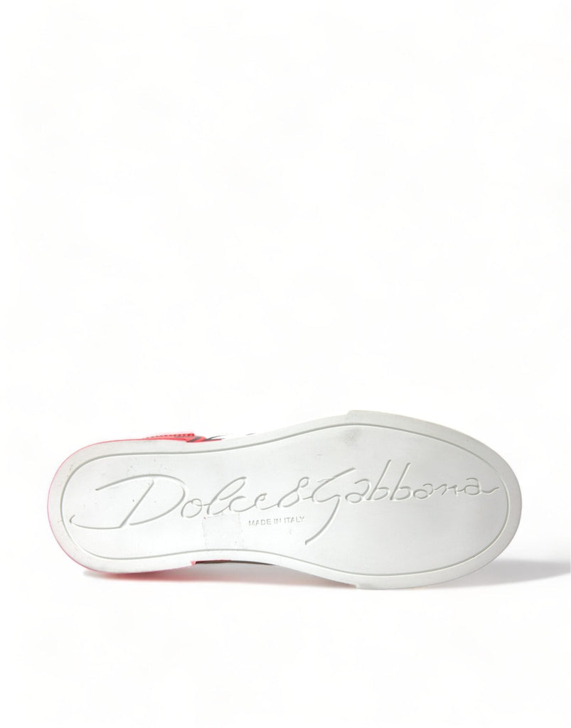 Dolce & Gabbana Elegant White Leather Portofino Sneakers - Beyzy Store - Dolce & Gabbana