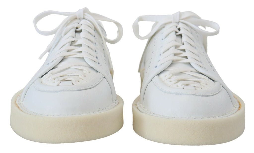 Dolce & Gabbana Elegant White Low Top Oxford Sneakers - Beyzy Store - Dolce & Gabbana
