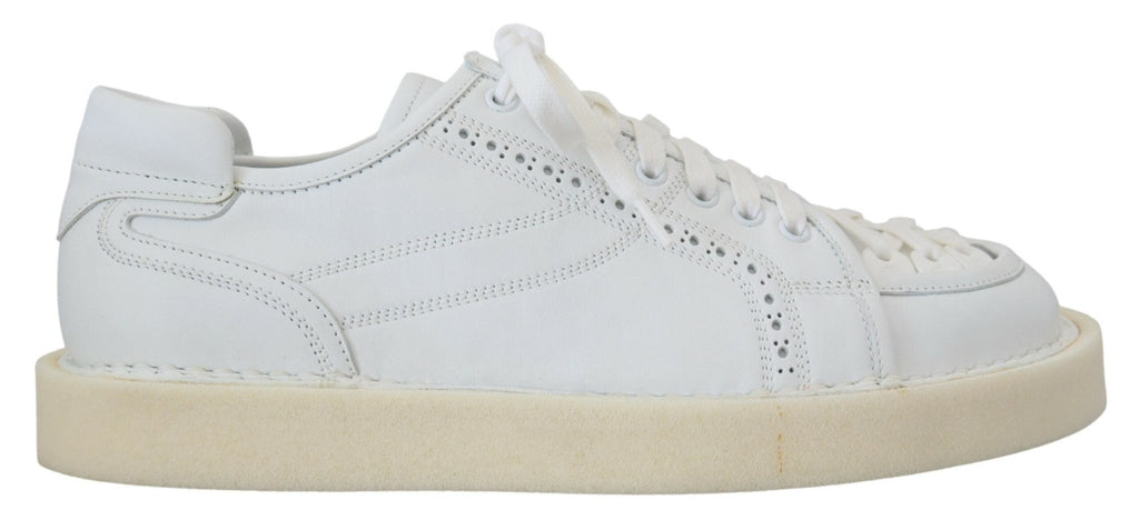 Dolce & Gabbana Elegant White Low Top Oxford Sneakers - Beyzy Store - Dolce & Gabbana