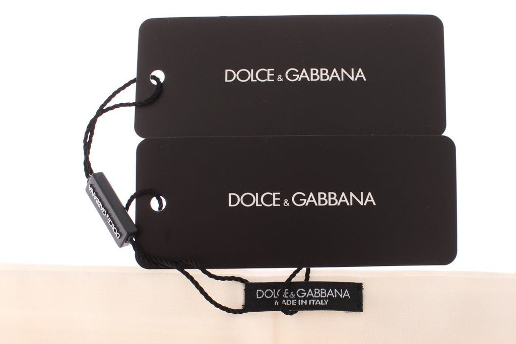 Dolce & Gabbana Elegant White Silk Cummerbund - Beyzy Store - Dolce & Gabbana