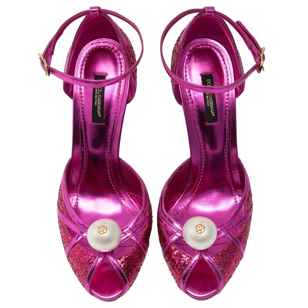 Dolce & Gabbana Fuchsia Calfskin Sandal - Beyzy Store - Dolce & Gabbana