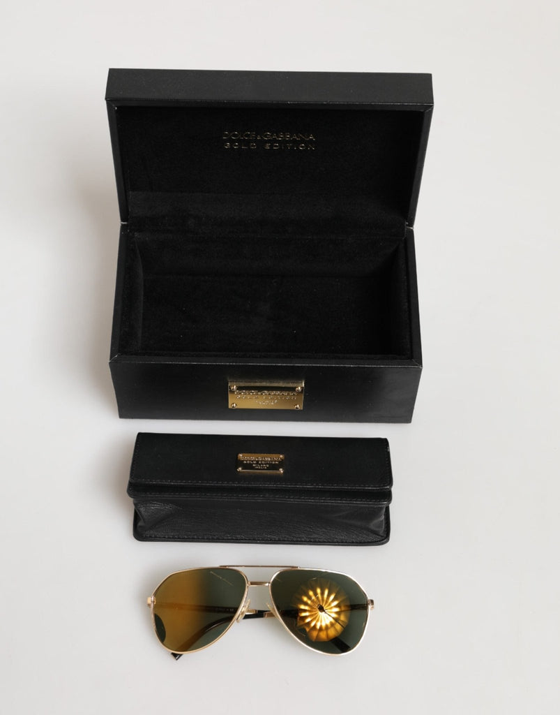 Dolce & Gabbana Gold Edition Aviator Shades Eyewear Sunglasses - Beyzy Store - Dolce & Gabbana