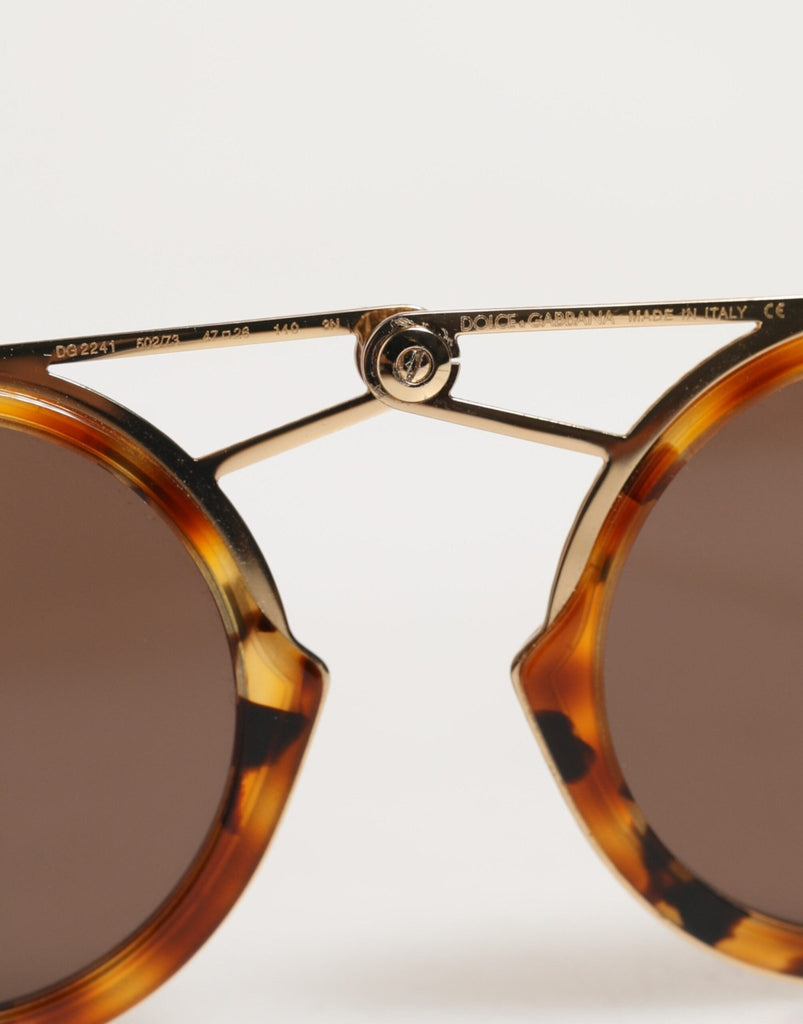 Dolce & Gabbana Gold Havana Frame DG Fatto A Mano Eyewea Sunglasses - Beyzy Store - Dolce & Gabbana