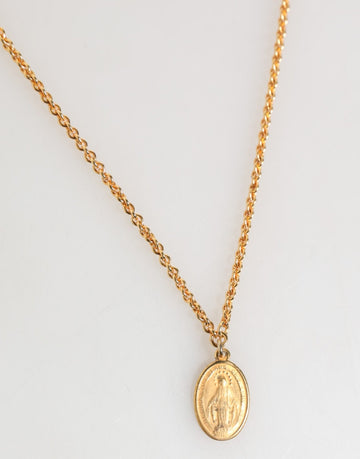 Dolce & Gabbana Gold Medallion Metal Chain Charm Men Pendant Necklace - Beyzy Store - Dolce & Gabbana
