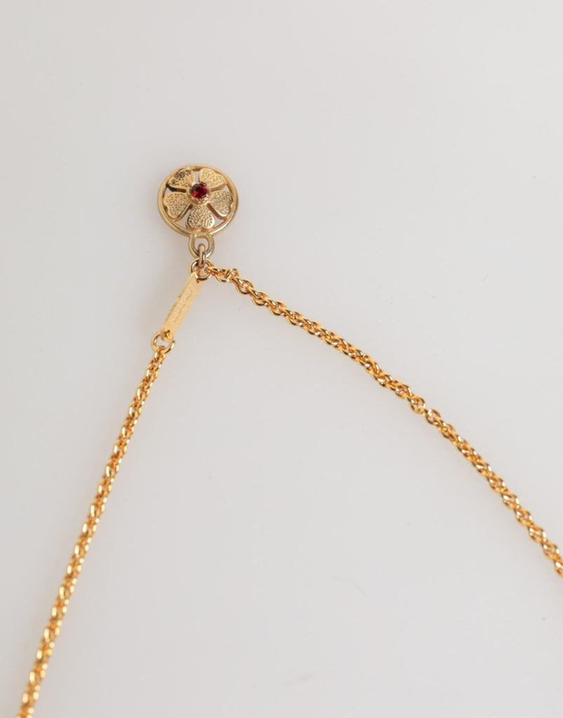 Dolce & Gabbana Gold Medallion Metal Chain Charm Men Pendant Necklace - Beyzy Store - Dolce & Gabbana