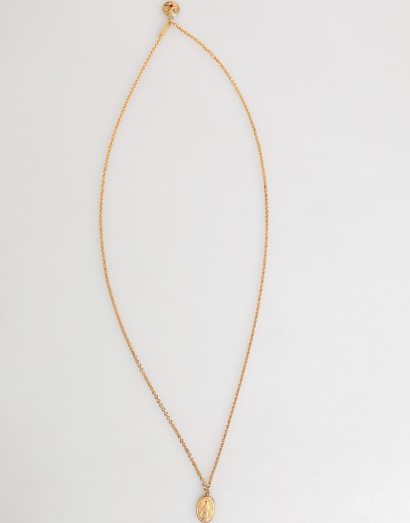 Dolce & Gabbana Gold Medallion Metal Chain Charm Men Pendant Necklace - Beyzy Store - Dolce & Gabbana