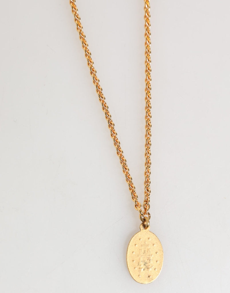 Dolce & Gabbana Gold Medallion Metal Chain Charm Men Pendant Necklace - Beyzy Store - Dolce & Gabbana