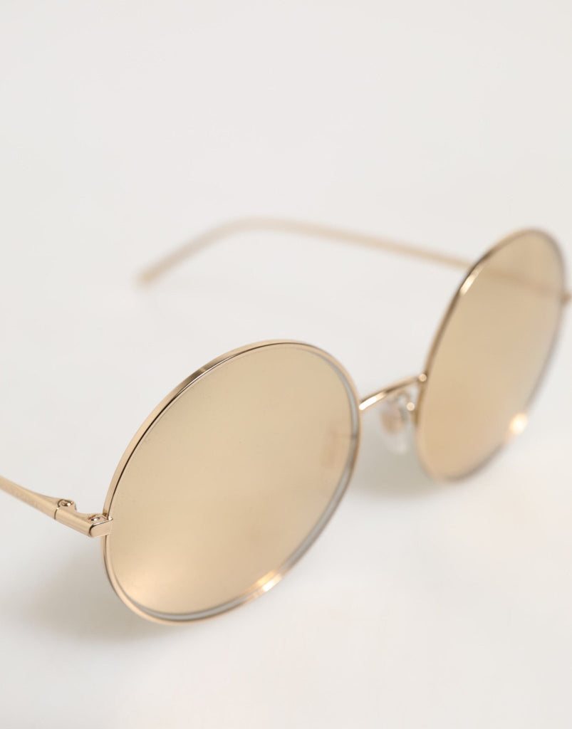 Dolce & Gabbana Gold Metal Round Shades Eyewear Sunglasses - Beyzy Store - Dolce & Gabbana